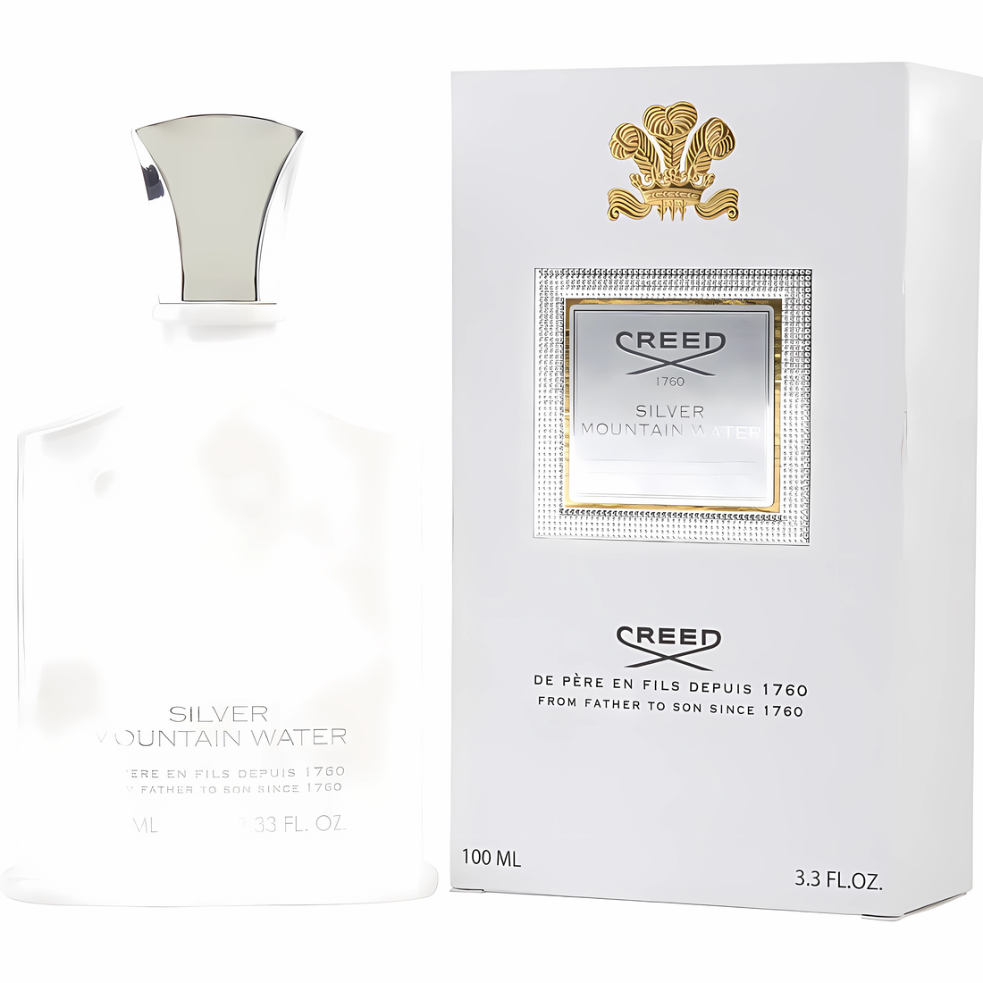 Creed Men's 3.4 Ounce Silver Mountain Water Eau De Parfum-Inscentives Perfume