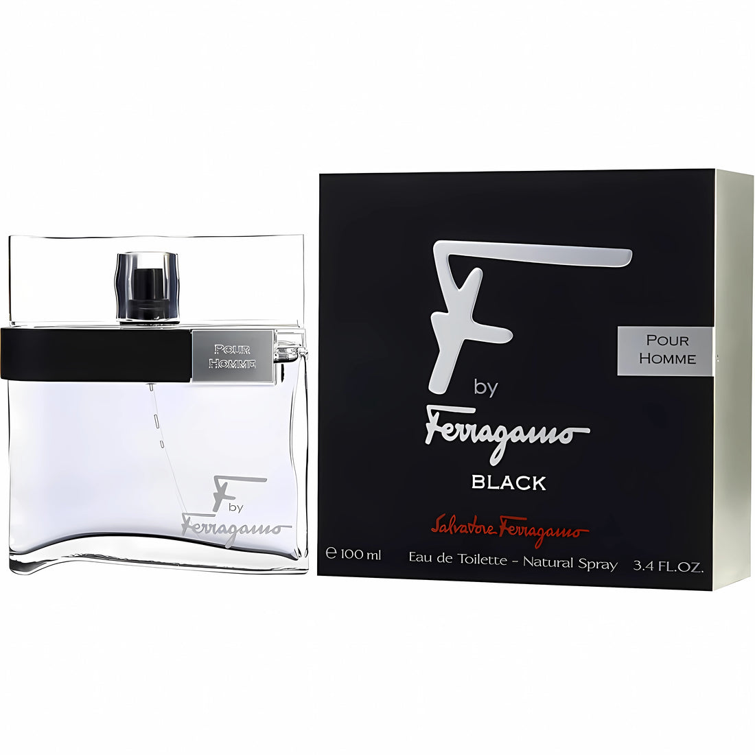 Ferragamo Men's 3.4 Ounce F Black Eau de Toilette-Inscentives Perfume