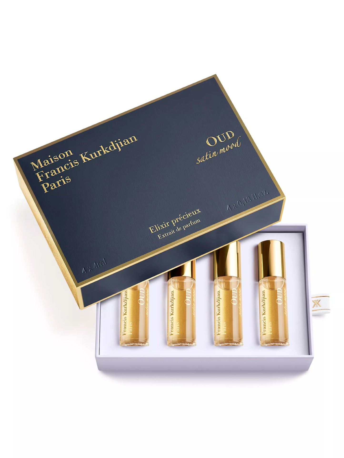 Maison Francis Kurkdjian Unisex 4 x .17 Ounce Oud Satin Mood Extrait De Parfum Roll on Elixir-Inscentives Perfume
