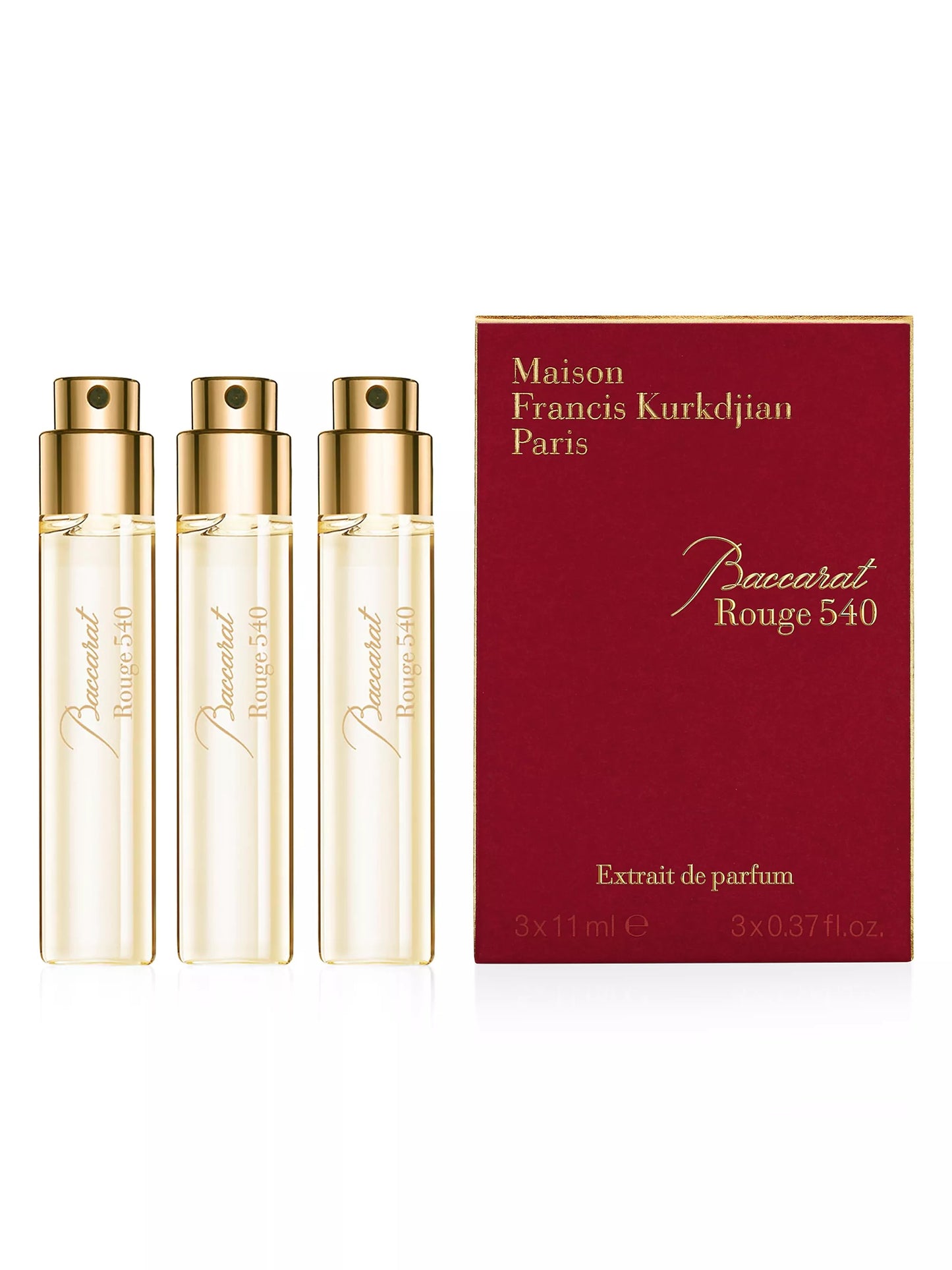 Maison Francis Kurkdjian Unisex 3 x .37 Ounce Baccarat Rouge 540 Extrait Extrait De Parfum-Inscentives Perfume