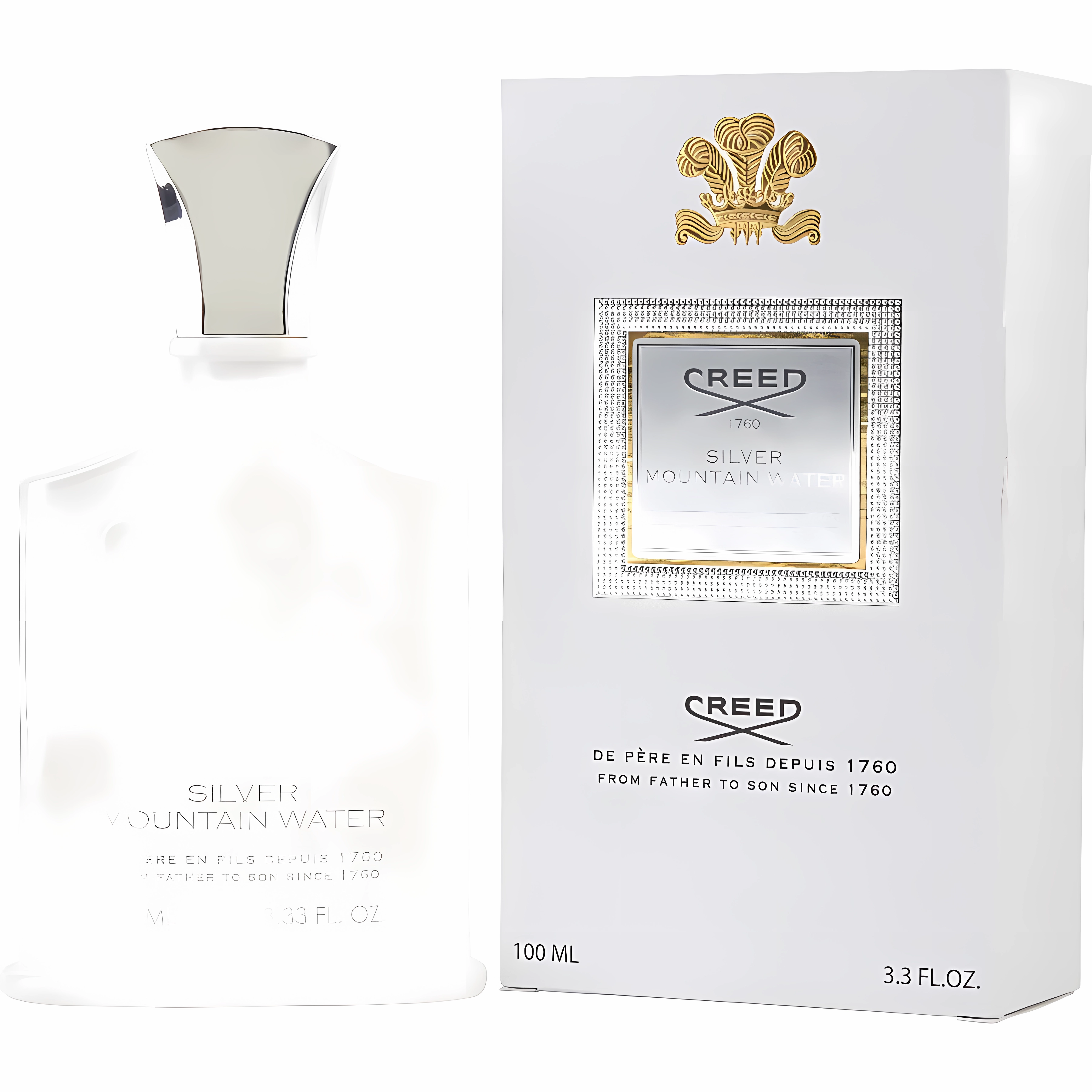 Creed Men's 3.4 Ounce Silver Mountain Water Eau De Parfum-Inscentives Perfume