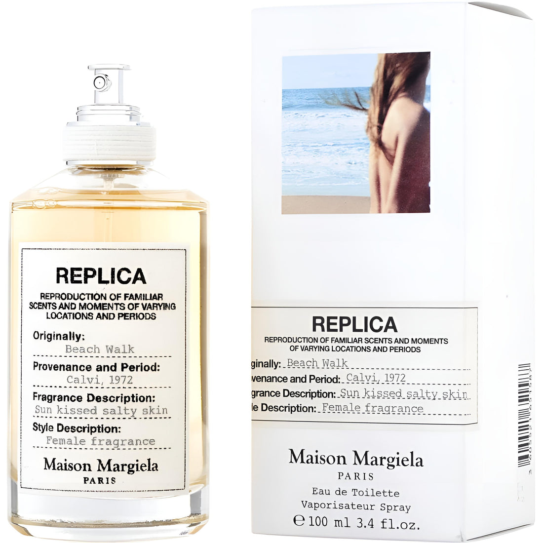 Maison Margiela Women's 3.4 Ounce Replica Beach Walk Eau de Toilette-Inscentives Perfume