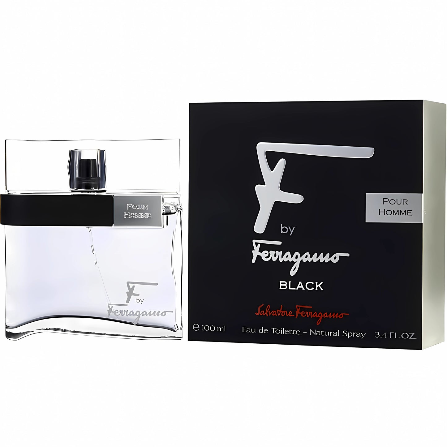 Ferragamo Men's 3.4 Ounce F Black Eau de Toilette-Inscentives Perfume